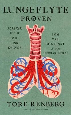 Omslag: "Lungeflyteprøven : forsvar for en ung kvinne som var mistenkt for spedbarnsdrap" av Tore Renberg