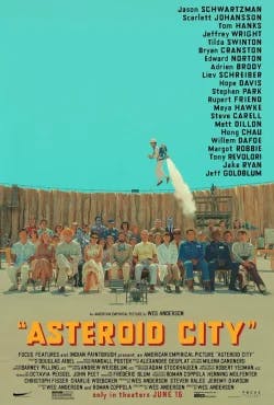 Omslag: "Asteroid City" av Wes Anderson