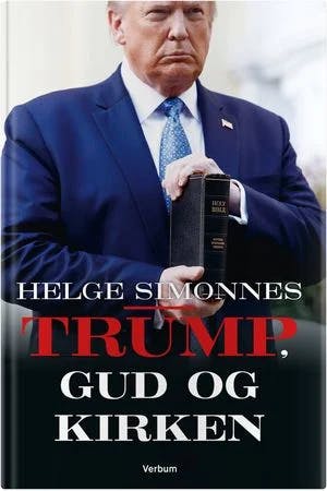 Omslag: "Trump, Gud og kirken" av Helge Simonnes